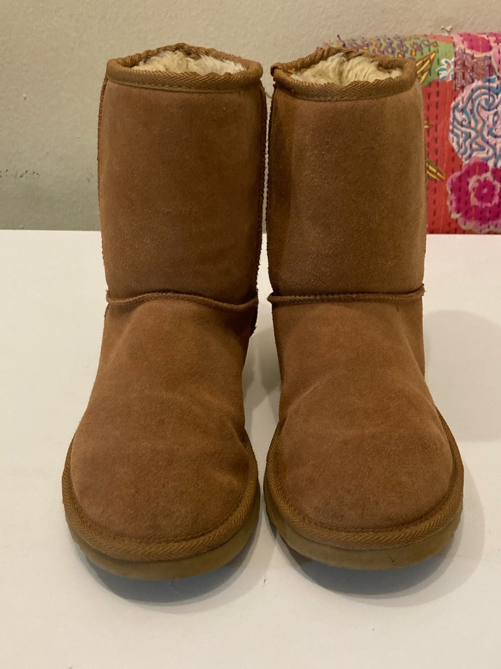 Brown suede ankle height Uggs Size 7